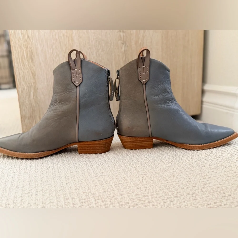 We the Free Wesley Ankle Boots grey blue western 37 Free People - Picture 1 of 11